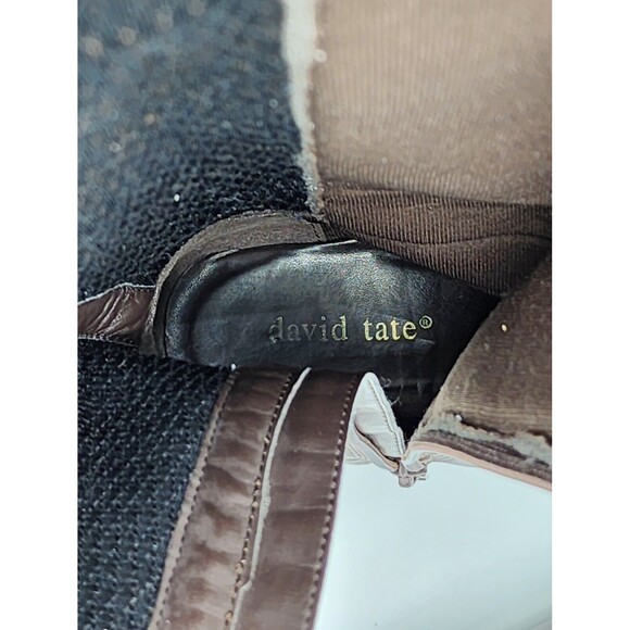 David Tate Women's Brown Boots sz 8M WIDE Calf - Avery 18 - Preowned - Picture 11 of 11